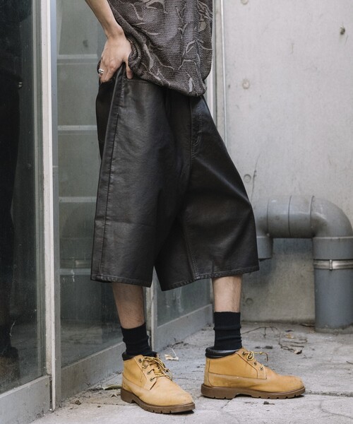 FREAK'S STORE パンツ LEATHERETTE Buggy Short Pants