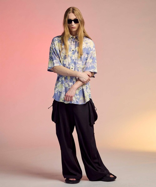 セール】《UNISEX》Washed Nylon Side Line Prime-Wide Easy