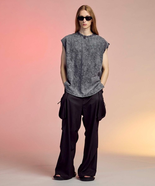 〈美品〉5回未満着用 MAISON SPECIAL ジャガードワイドカーゴパンツ MAISON SPECIAL カーゴパンツ 「UNISEX」Side Purse Wide Pants
