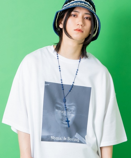 tシャツ a.p.o.v. アートワークフォトプリントオーバーサイズTシャツ