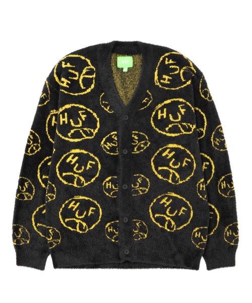 HUF カーディガン　ハフXL HUF（ハフ） ニットカーディガン LARGE ブラック メンズ : ZOZOTOWN