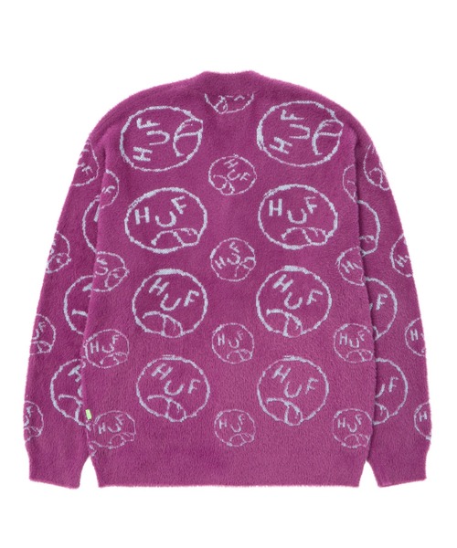 HUF（ハフ） ニットカーディガン LARGE ブラック メンズ : ZOZOTOWN