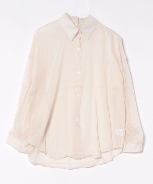 deux amour ブラウス シャツ シアー長袖ロングシャツ レディース