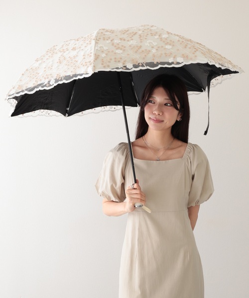 Lace Ladies（レースレディース） 日傘 折りたたみ傘 晴雨兼用 小花柄