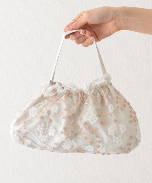 さえら◇ヒスクローネ◇オフホワイト◇ コットンレース◇花柄刺繍 折りたたみ日傘 Lace Ladies（レースレディース） 日傘 折りたたみ傘 晴雨兼用 小花柄