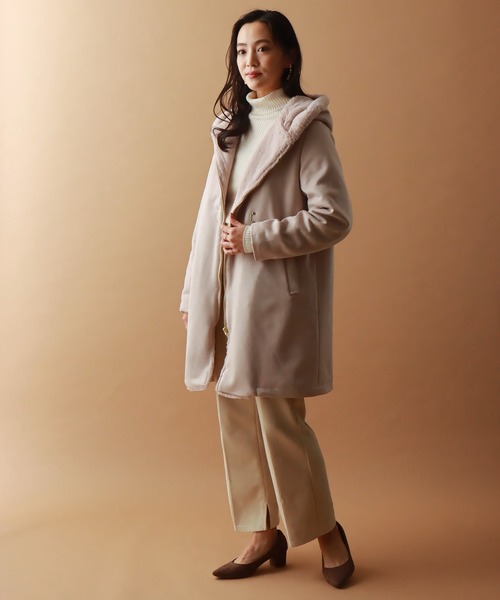 「libelle more」 「MARBLEWALTZ」コート L モカ レディース_画像5