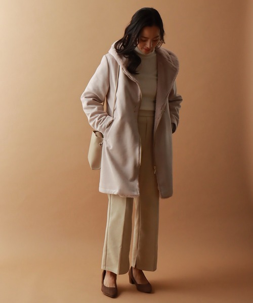 「libelle more」 「MARBLEWALTZ」コート L モカ レディース_画像8