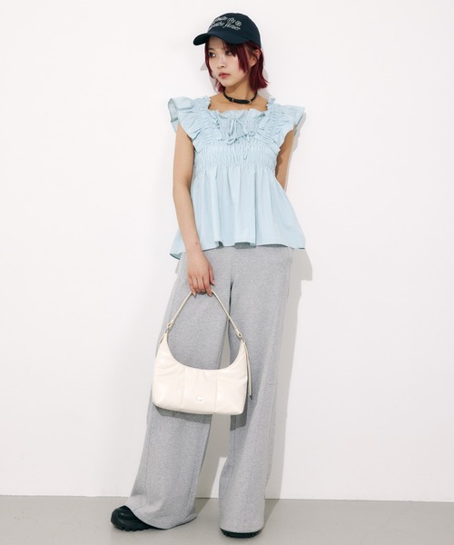 SLY ブラウス シャツ RIBBON ARM FRILL TOPS リボン アーム