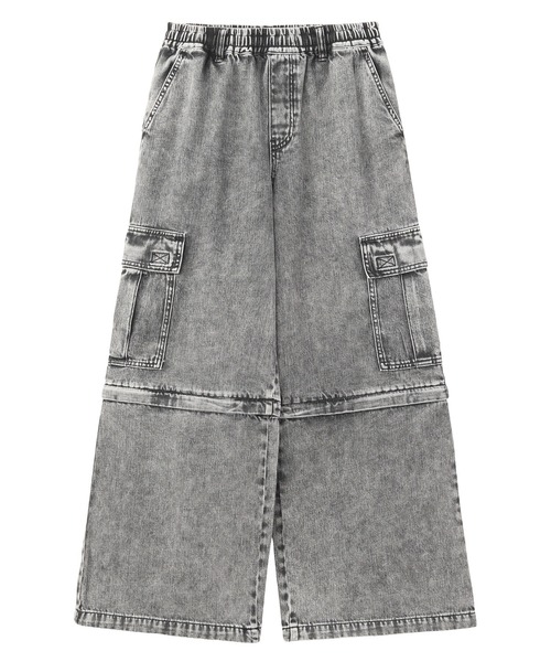 X-girl（エックスガール） カーゴパンツ WASHED 2WAY WIDE LEG CARGO