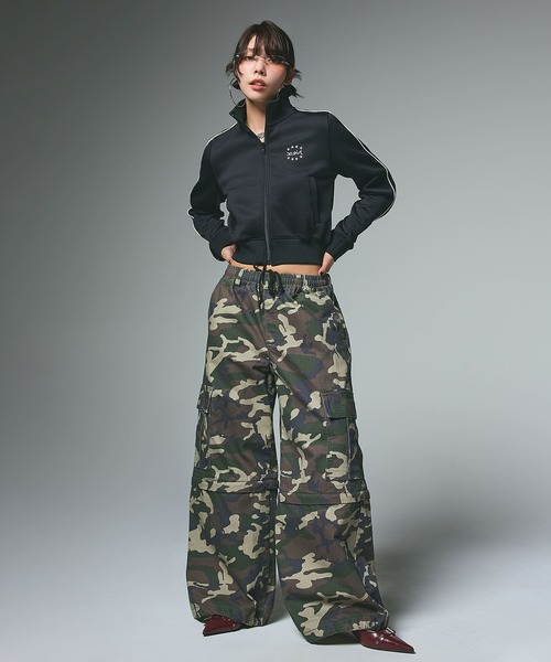 X-girl カーゴパンツ WASHED 2WAY WIDE LEG CARGO PANTS