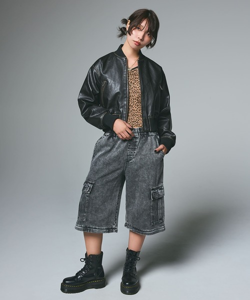 X-girl（エックスガール） カーゴパンツ WASHED 2WAY WIDE LEG CARGO