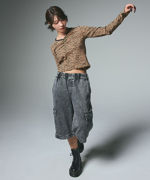 X-girl カーゴパンツ WASHED 2WAY WIDE LEG CARGO PANTS