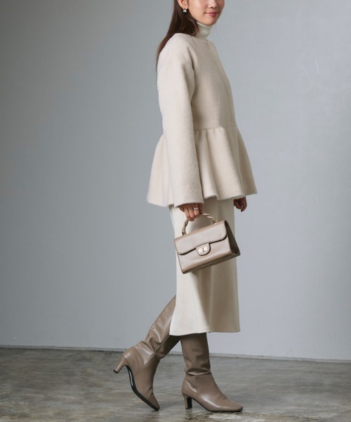 「Pierrot」 ノーカラーコート L ベージュ レディース_画像5