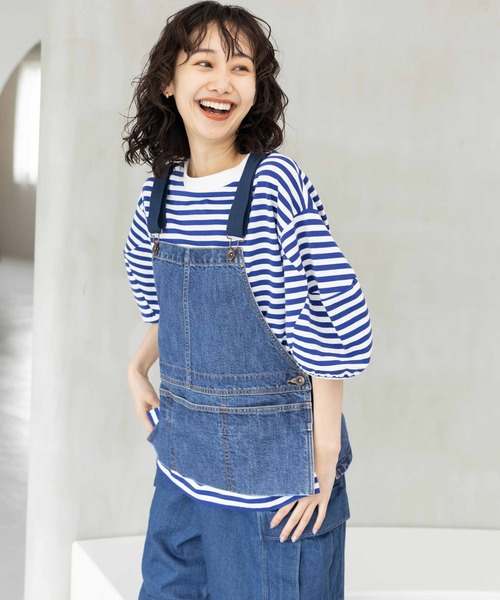 「niko and...」 ノースリーブブラウス MEDIUM インディゴブルー レディース niko and… 「niko and」 ノースリーブブラウス MEDIUM
