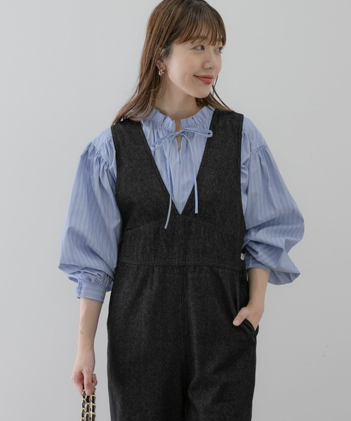新品 アーバンリサーチ サニーレーベル デニム サロペット 定価9900円 36 Sonny Label - アーバンリサーチ サニーレーベル クロス刺繍