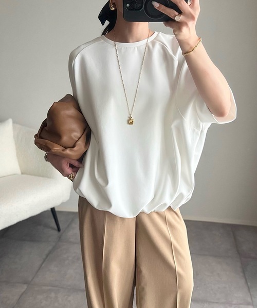 tシャツ ライトダンボールドロストヘムプルオーバー レディース Emma Taylor tシャツ ライトダンボールドロストヘムプルオーバー