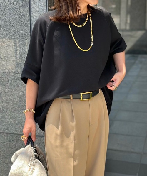 tシャツ ライトダンボールドロストヘムプルオーバー レディース Emma Taylor tシャツ ライトダンボールドロストヘムプルオーバー