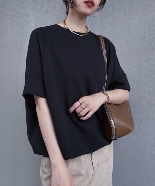 tシャツ ライトダンボールドロストヘムプルオーバー レディースの画像