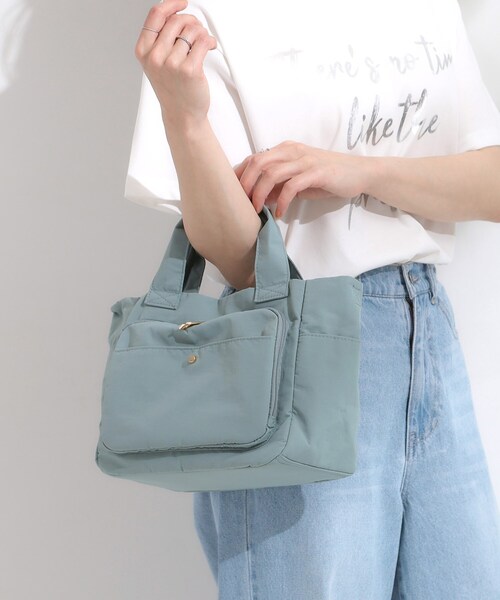 TRAUM□original-tote リネン100%&wash帆布☆2way SHOO・LA・RUE トートバッグ 「撥水／2WAY」フロントポケット10
