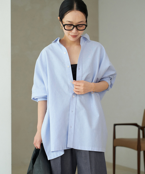 plage ブラウス シャツ Light OX Poncho レディース : ZOZOTOWN