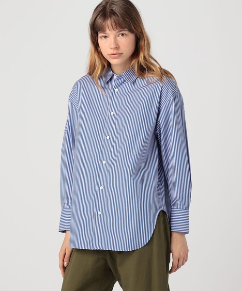 「MACPHEE」 長袖シャツ 36 ブルー レディース