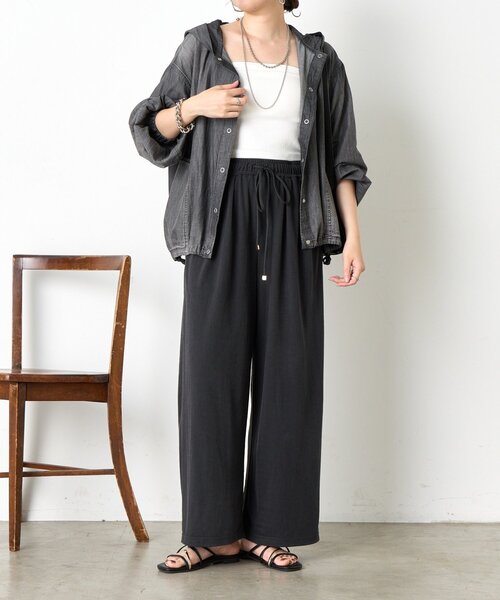 Jena espace merveilleux コート アウター フード付きシアー