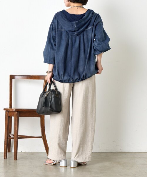 Jena espace merveilleux コート アウター フード付きシアー