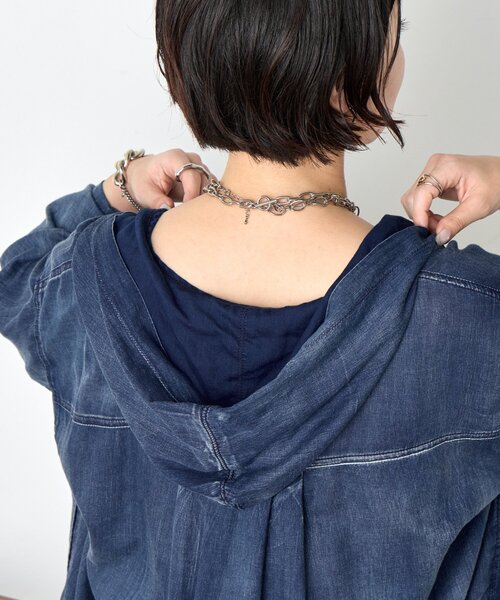 Jena espace merveilleux コート アウター フード付きシアー