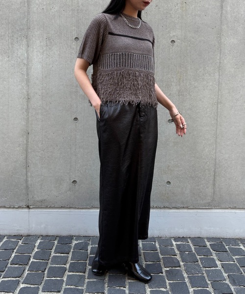 ニット セーター 「＆g'aime」ループMIX配色ニット　Loop Blend Color Knit レディース &g'aime ニット セーター 「＆g'aime」ループMIX配色ニット Loop
