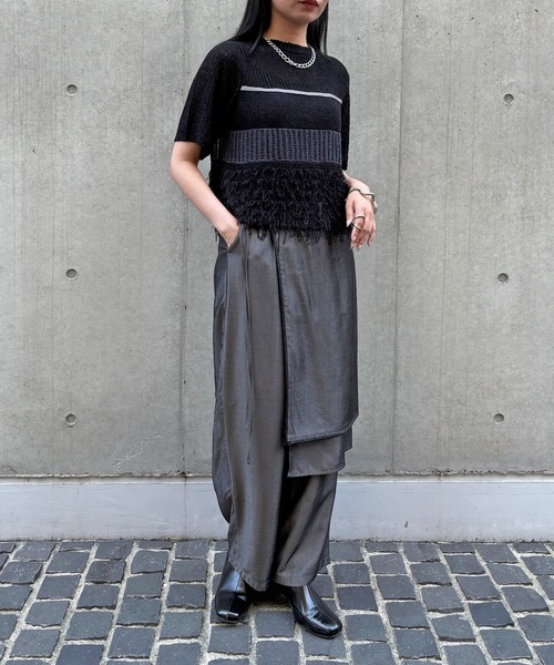 ニット セーター 「＆g'aime」ループMIX配色ニット　Loop Blend Color Knit レディース &g'aime ニット セーター 「＆g'aime」ループMIX配色ニット Loop