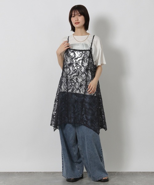 LAKOLE（ラコレ） チュニック 2WAY起毛レースキャミワンピース