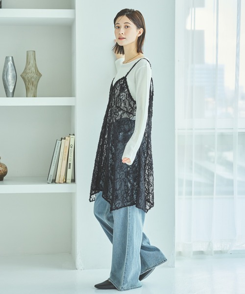 LAKOLE（ラコレ） チュニック 2WAY起毛レースキャミワンピース