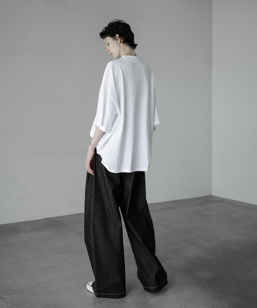 「remer」 加工デニムパンツ LARGE サックスブルー メンズ