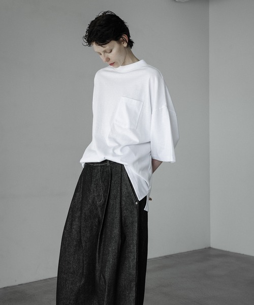 「remer」 加工デニムパンツ LARGE サックスブルー メンズ