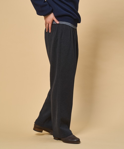 美品！THE BOLDMAN スラックス　ブラックM THE BOLDMAN（ザ ボールドマン）の「2tuck Herringbone Slacks