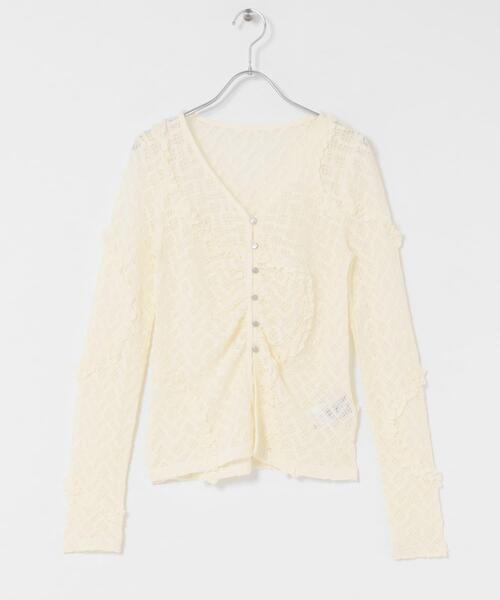 SENSE OF PLACE by URBAN RESEARCH カーディガン フロントボタンレース