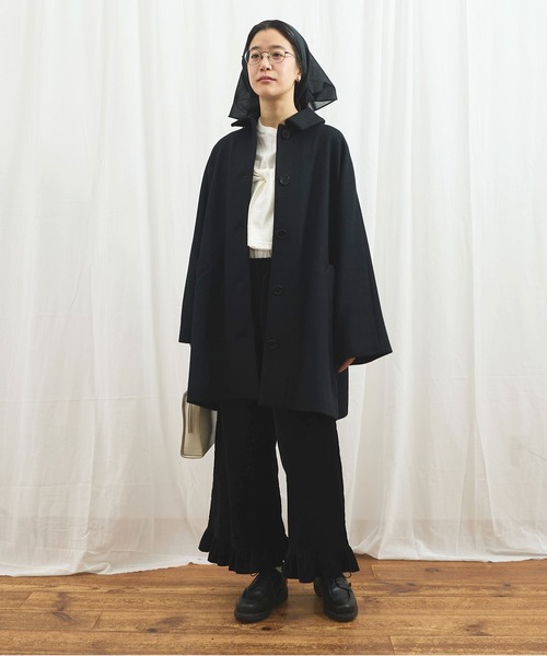 fig London 黒 ロングコート fig London（フィグロンドン） コート アウター Minnie coat