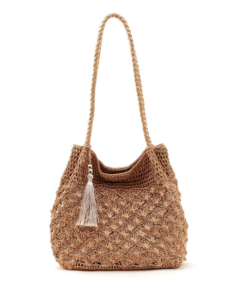 「COOCO」 かごバッグ 9 ゴールド レディース_画像4