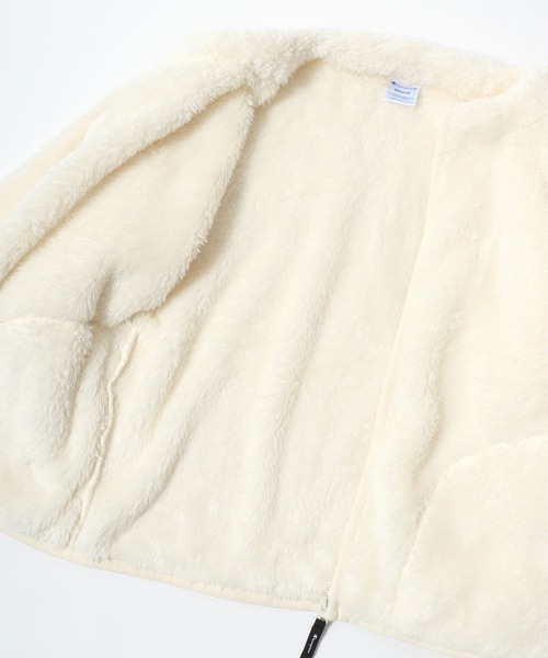 チャンピオン カーディガン Champion/チャンピオン SHERPA FLEECE ZIP CARDIGAN/シェルパフリース ロゴ ワンポイント刺繍 ジップカーディガン/ボアフリー… | Champion | 19