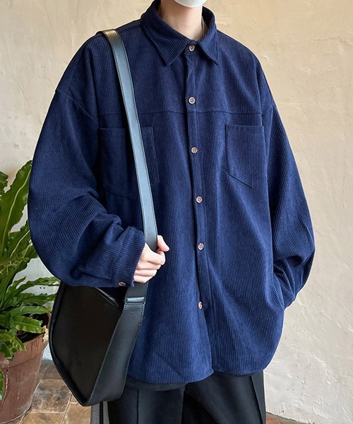 Ressaca（レサーカ） シャツ オーバーサイズコーデュロイ長袖シャツ