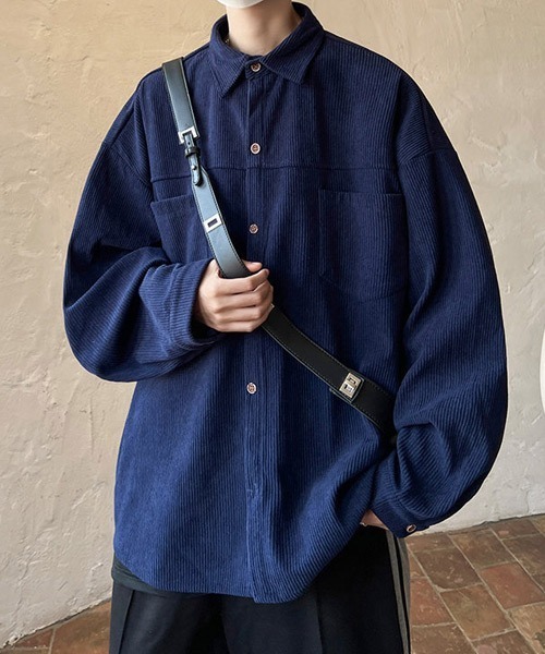 45R★45rpm ダークネイビー コーデュロイシャツ 長袖 45R☆45rpm ダークネイビー コーデュロイシャツ 長袖