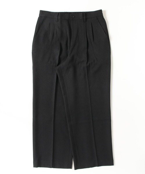 マルチサイズ スラックス ツイルツータックワイドスラックス メンズ