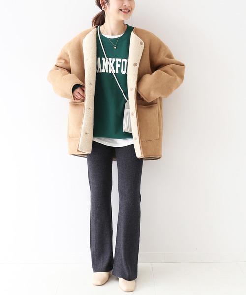 SLOBE IENA（スローブイエナ） ノーカラージャケット FREE ブラウン