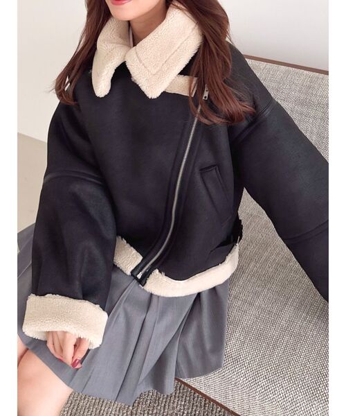 dazzlin（ダズリン） ムートンコート ボアコート ビッグカラームートン