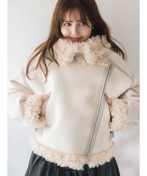 dazzlin（ダズリン） ムートンコート ボアコート ビッグカラームートン