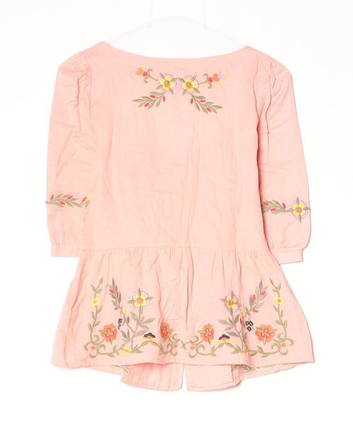 「CYNTHIA ROWLEY」 花柄7分袖ブラウス 2 ピンク レディース_画像2