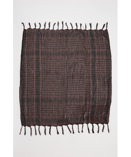 LAGUA GEM（ラグアジェム） スカーフ バンダナ CHECK FRINGE スカーフ