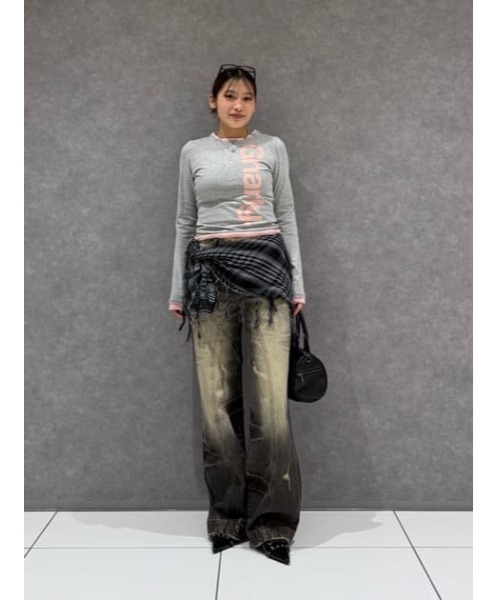 LAGUA GEM（ラグアジェム） スカーフ バンダナ CHECK FRINGE スカーフ
