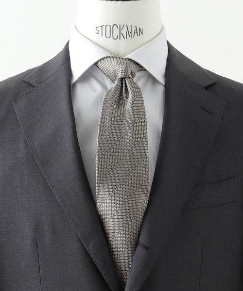 EDIFICE（エディフィス） ネクタイ PB ヘリンボンソリッドタイ