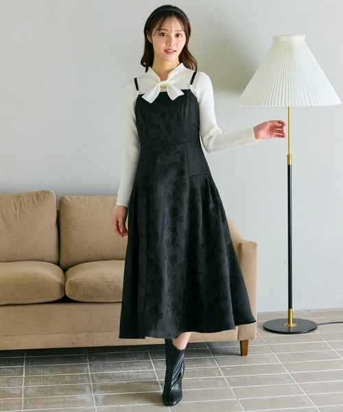 Feroux（フェルゥ） ドレス ジャガードキャミ ワンピース : ZOZOTOWN